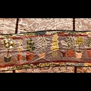 Beautiful Silk Scarf With Different Plant Designs